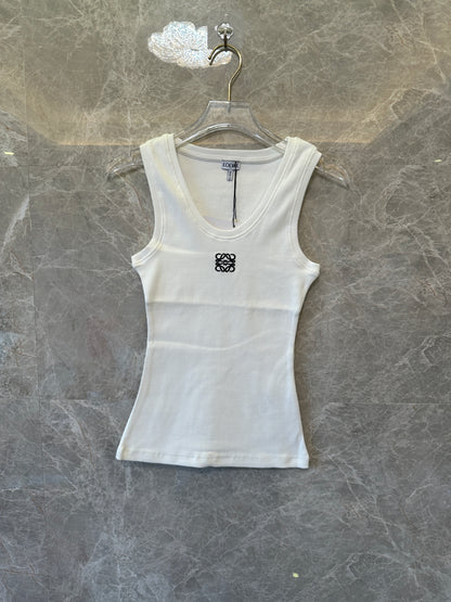 Loewe Anagram Embroidered Ribbed Tank Top