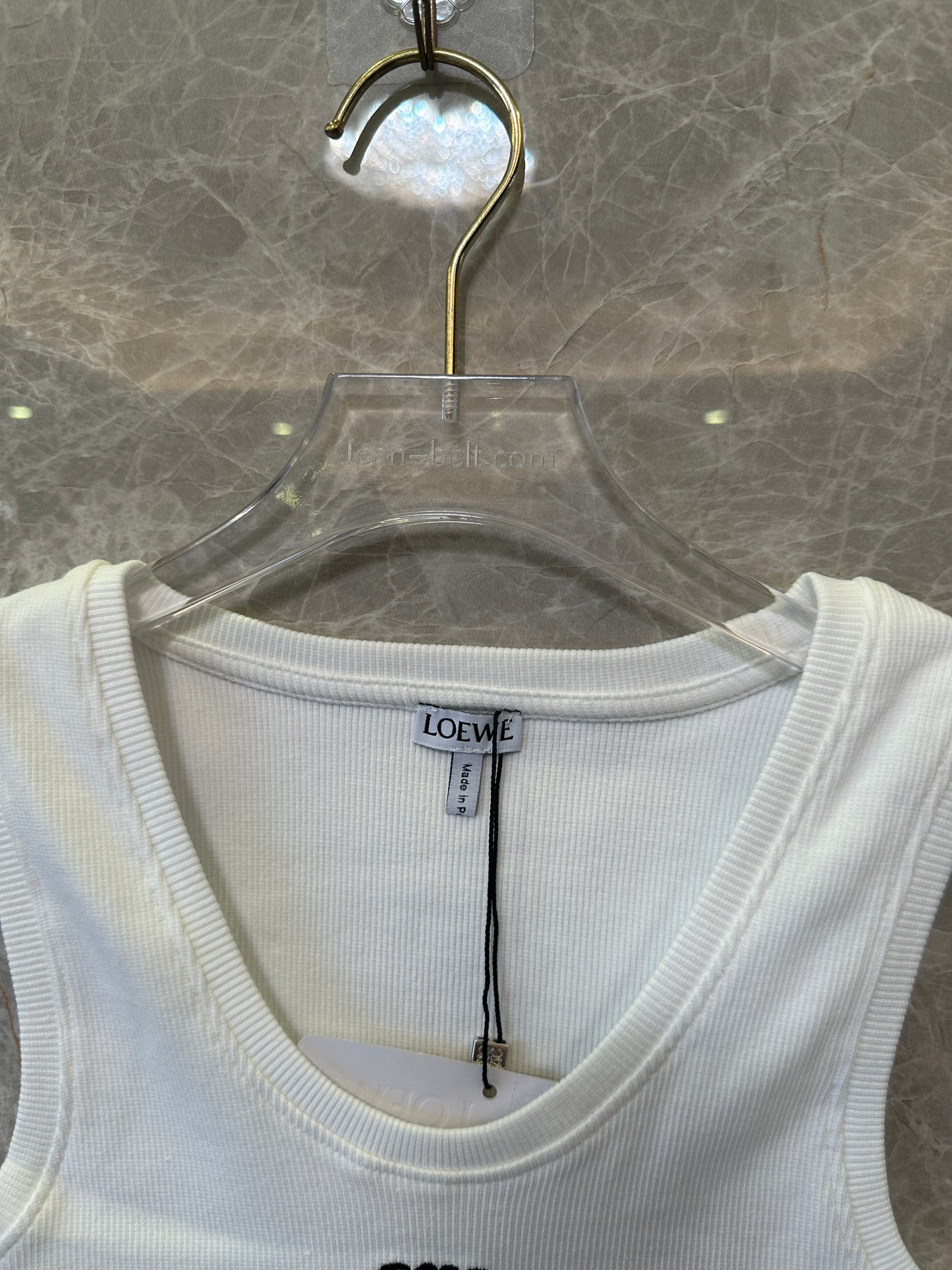 Loewe Anagram Embroidered Ribbed Tank Top