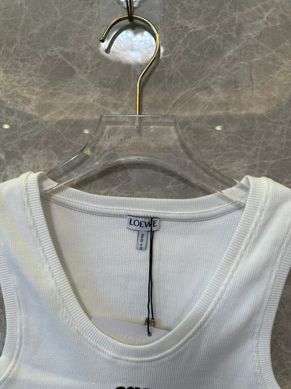 Loewe Anagram Embroidered Ribbed Tank Top