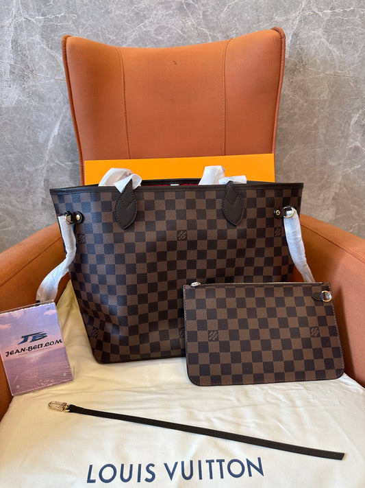 Louis Vuitton Neverfull MM Damier Ebene Tote Bag