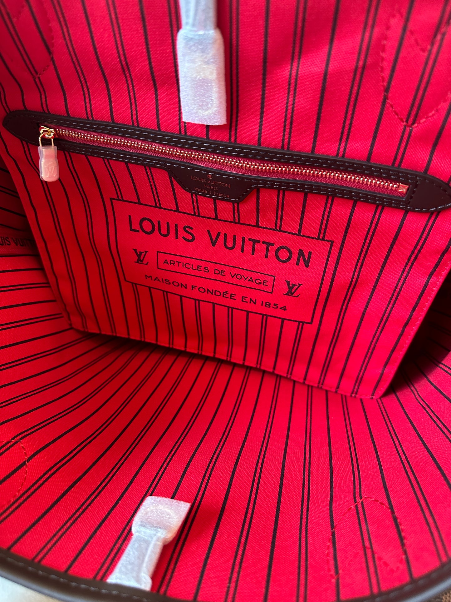 Louis Vuitton Neverfull MM Damier Ebene Tote Bag