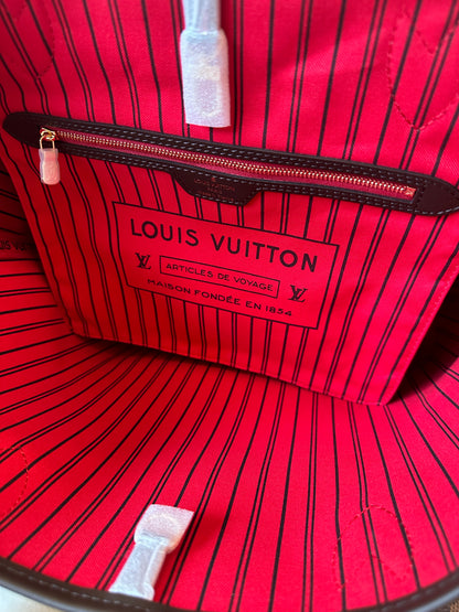 Louis Vuitton Neverfull MM Damier Ebene Tote Bag