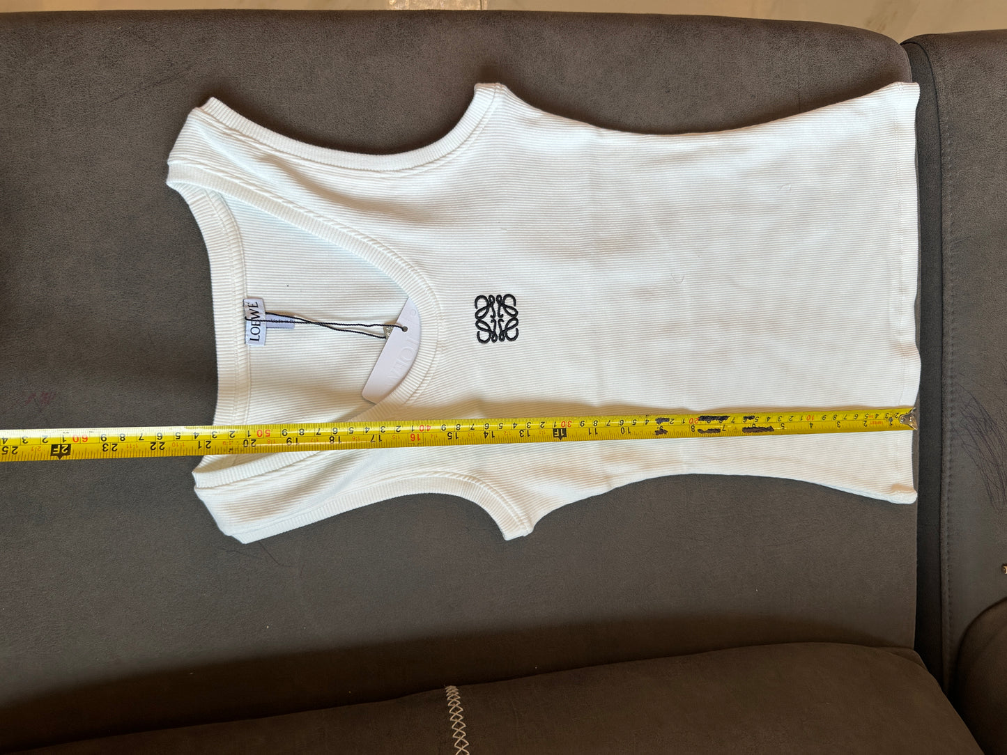 Loewe Anagram Embroidered Ribbed Tank Top