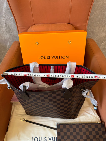Louis Vuitton Neverfull MM Damier Ebene Tote Bag