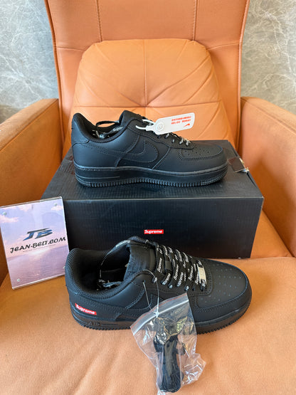 Supreme × Nike Air Force 1 low black collaboration sneaker