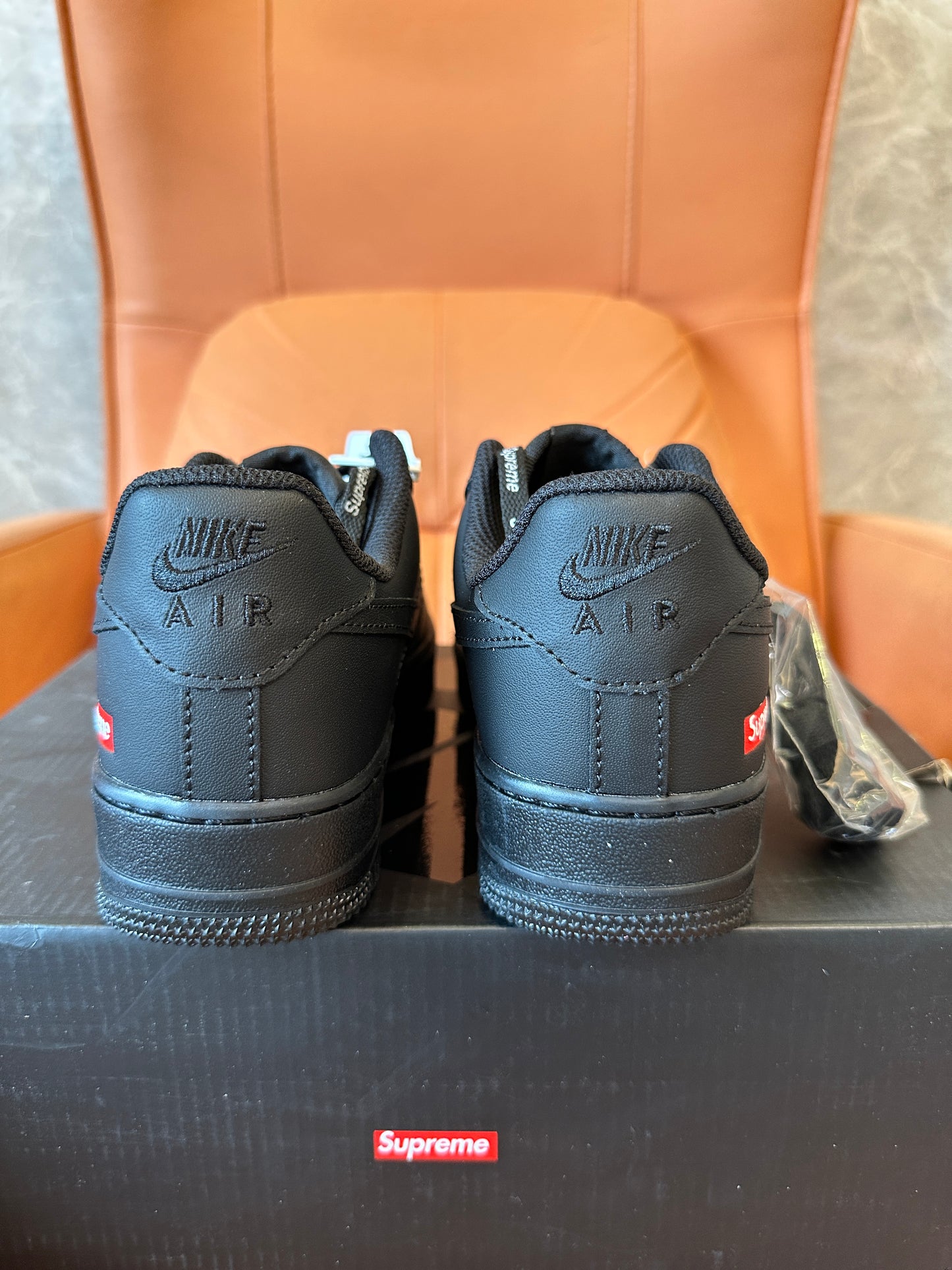 Supreme × Nike Air Force 1 low black collaboration sneaker