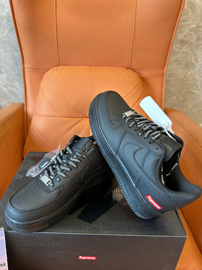 Supreme × Nike Air Force 1 low black collaboration sneaker
