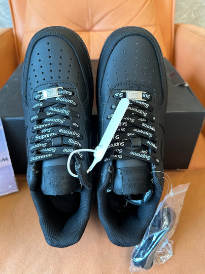 Supreme × Nike Air Force 1 low black collaboration sneaker
