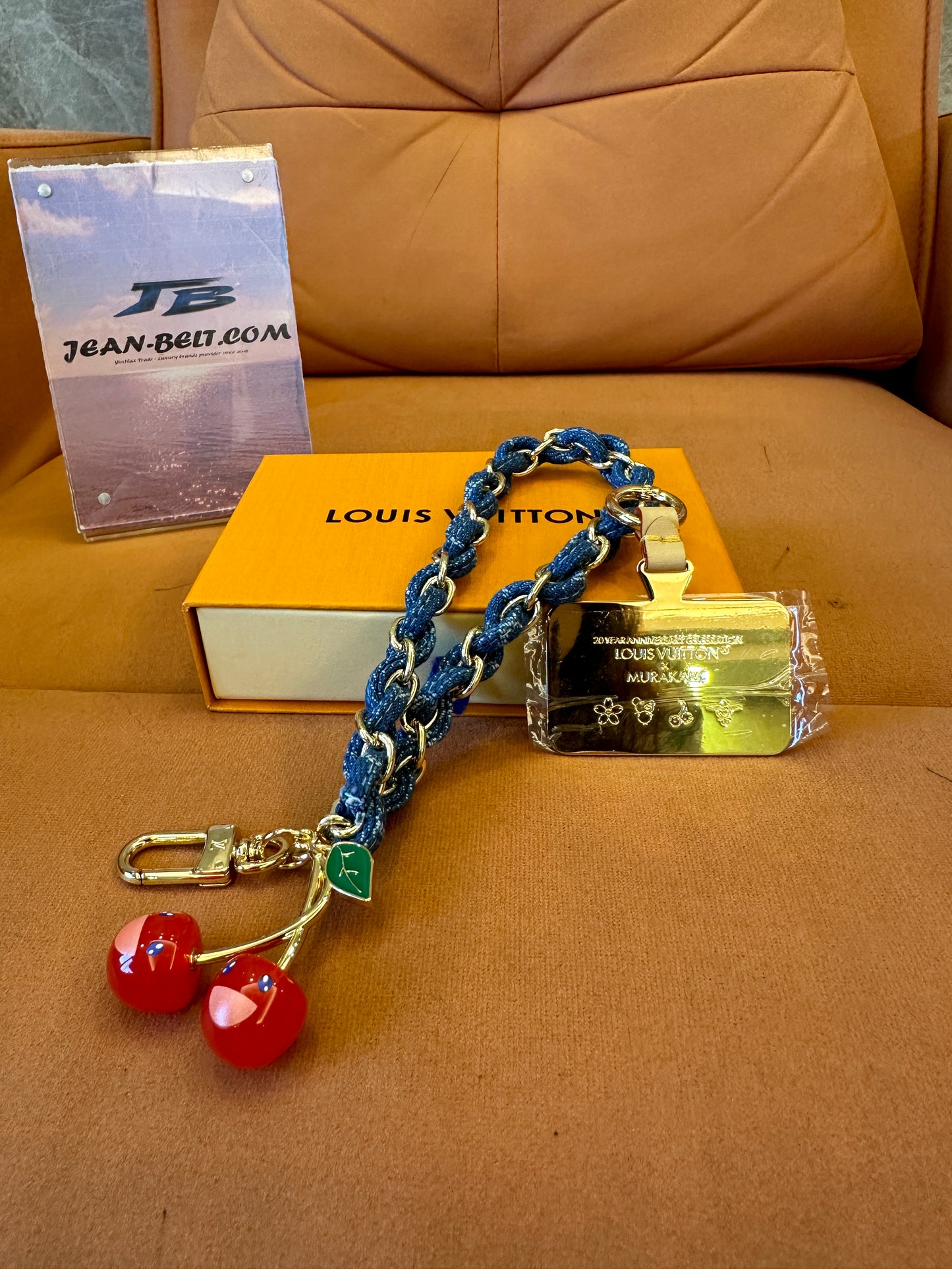 Louis Vuitton x Murakami Cherry Denim Chain Bag Charm