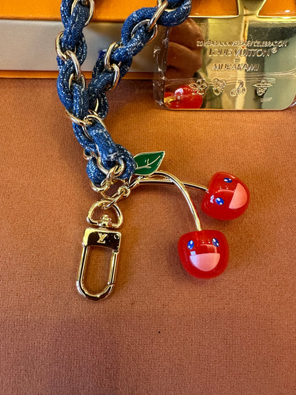 Louis Vuitton x Murakami Cherry Denim Chain Bag Charm