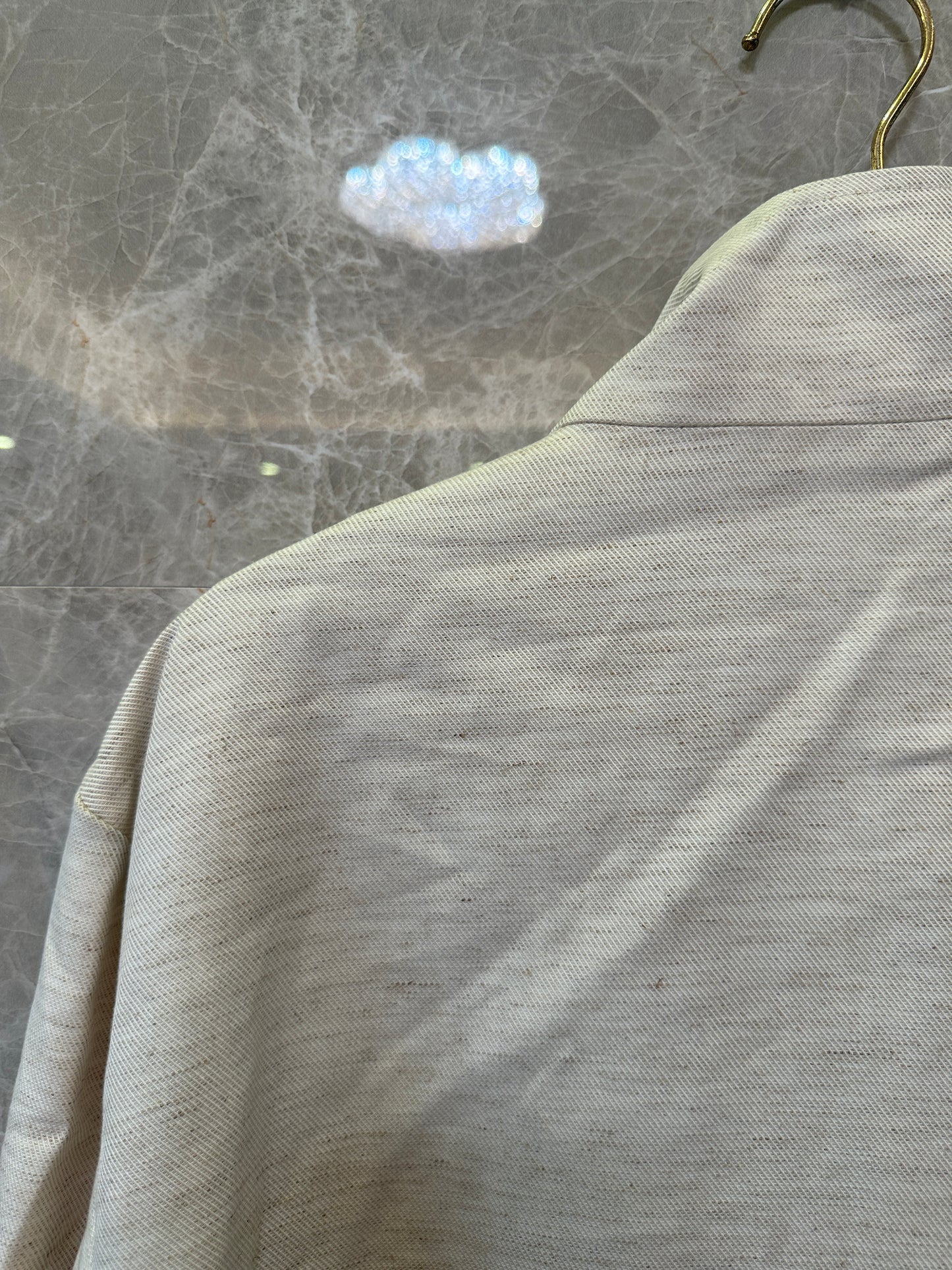 Loro Piana Linen Blend Zip Jacket Beige