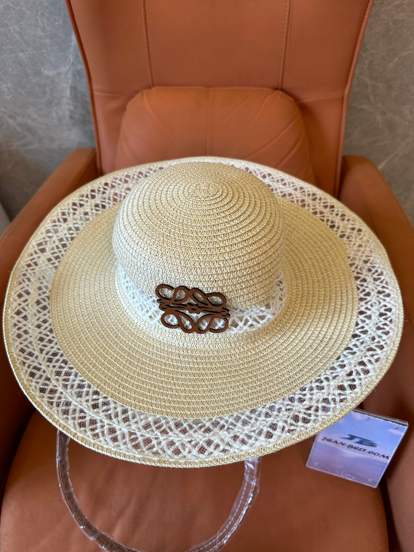 Loewe Anagram Woven Straw Bag and Hat Set