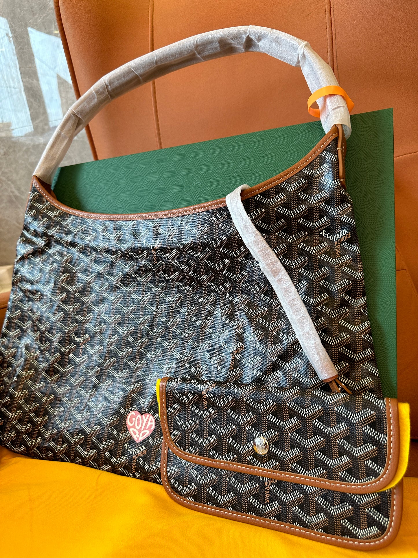 Goyard Saint Louis Tote Bag Brown with Pouch