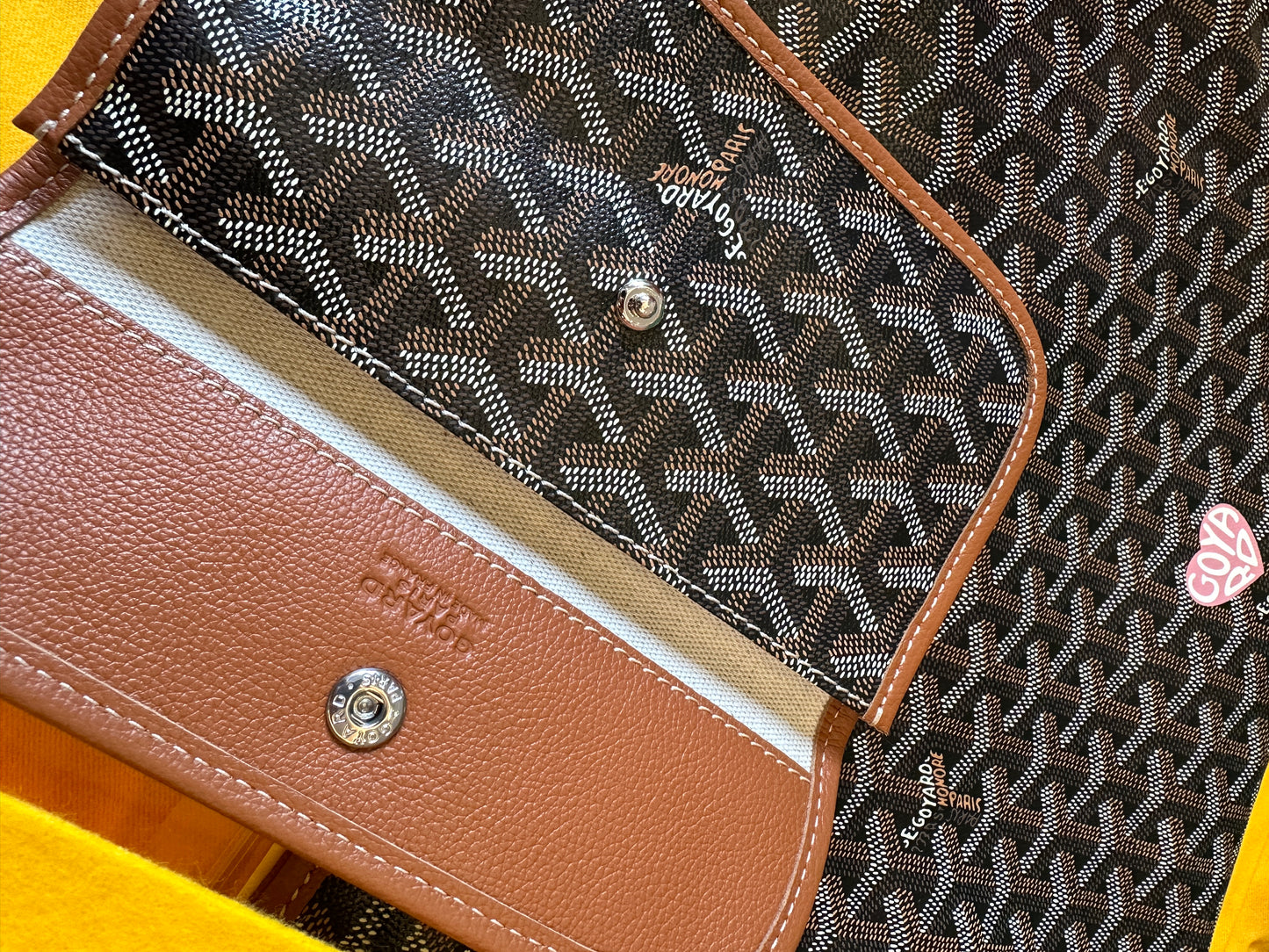Goyard Saint Louis Tote Bag Brown with Pouch