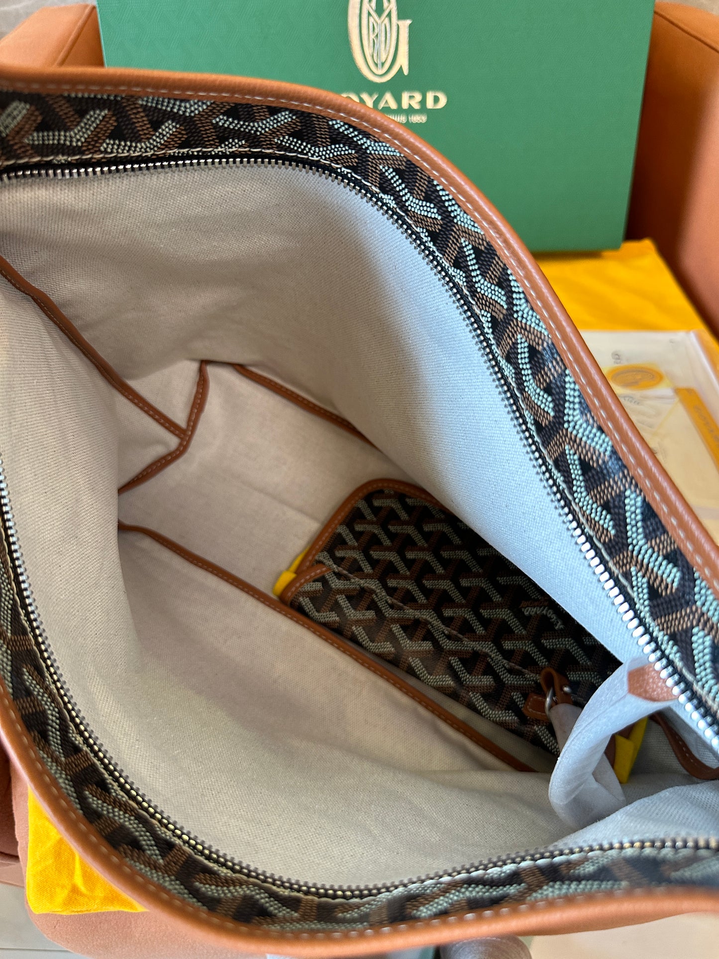 Goyard Saint Louis Tote Bag Brown with Pouch