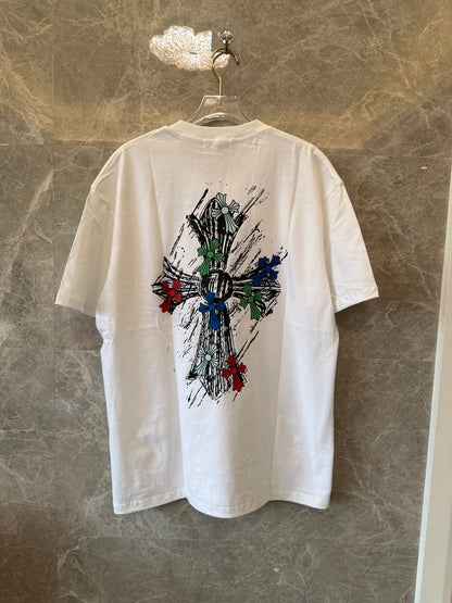 Chrome Hearts Multi-Color Cross Logo T-shirt
