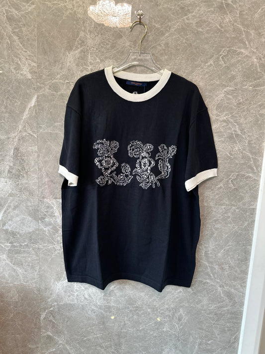 Louis Vuitton Floral Embroidered Knit T-shirt