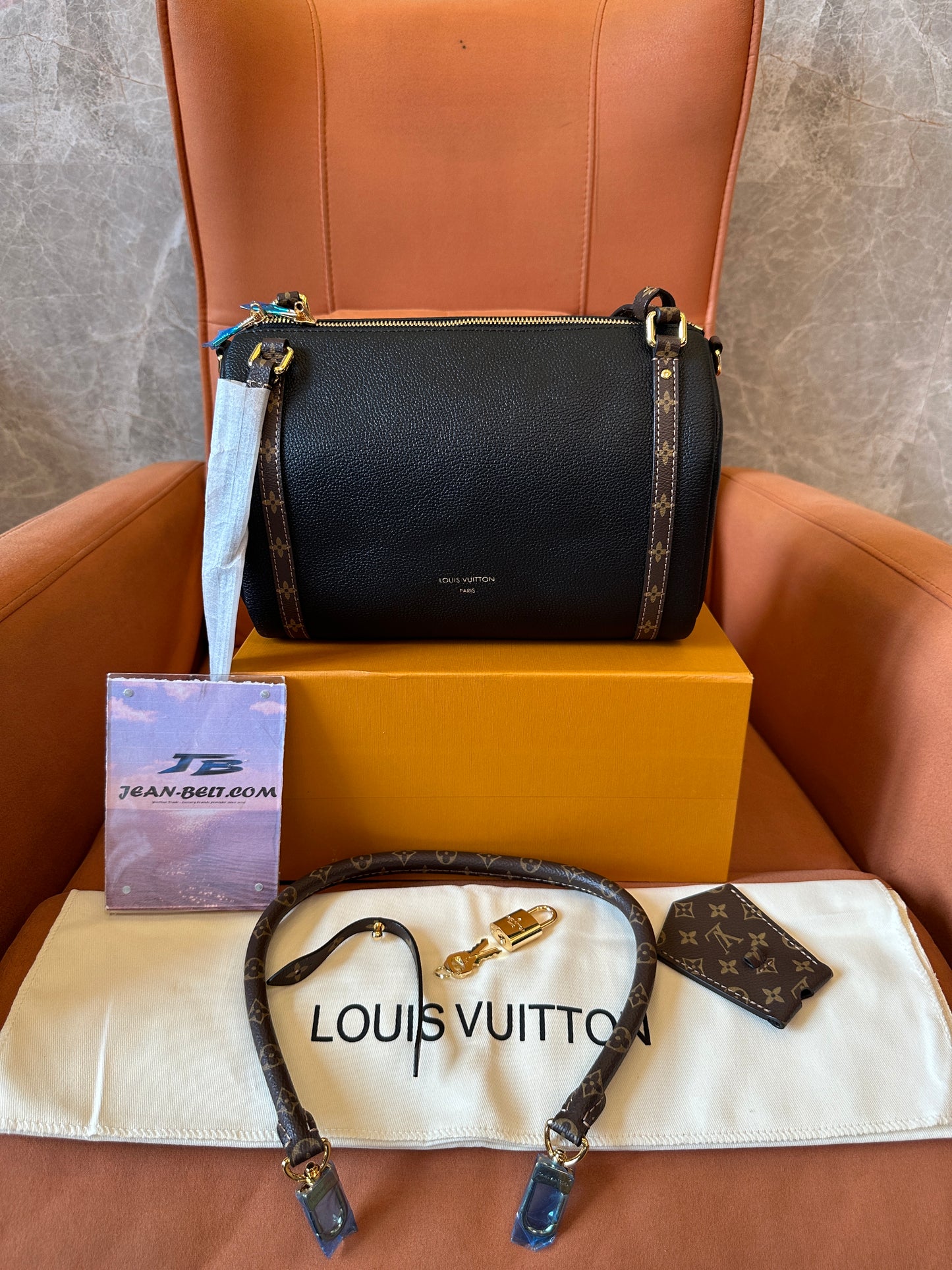 Louis Vuitton Speedy Bandoulière Black Leather Bag