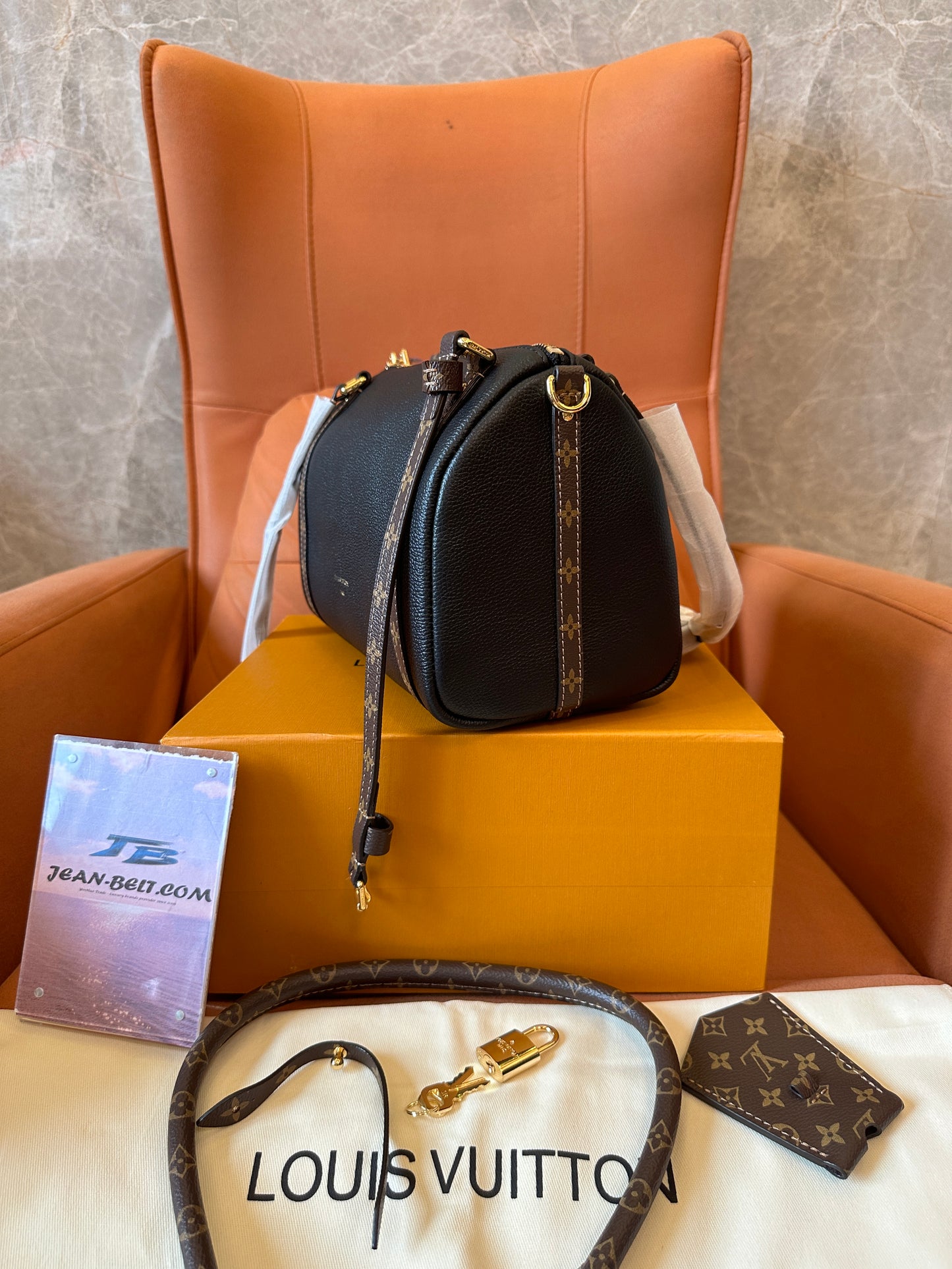 Louis Vuitton Speedy Bandoulière Black Leather Bag