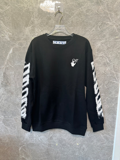 Off-White Spray Arrow Black Crewneck Sweatshirt