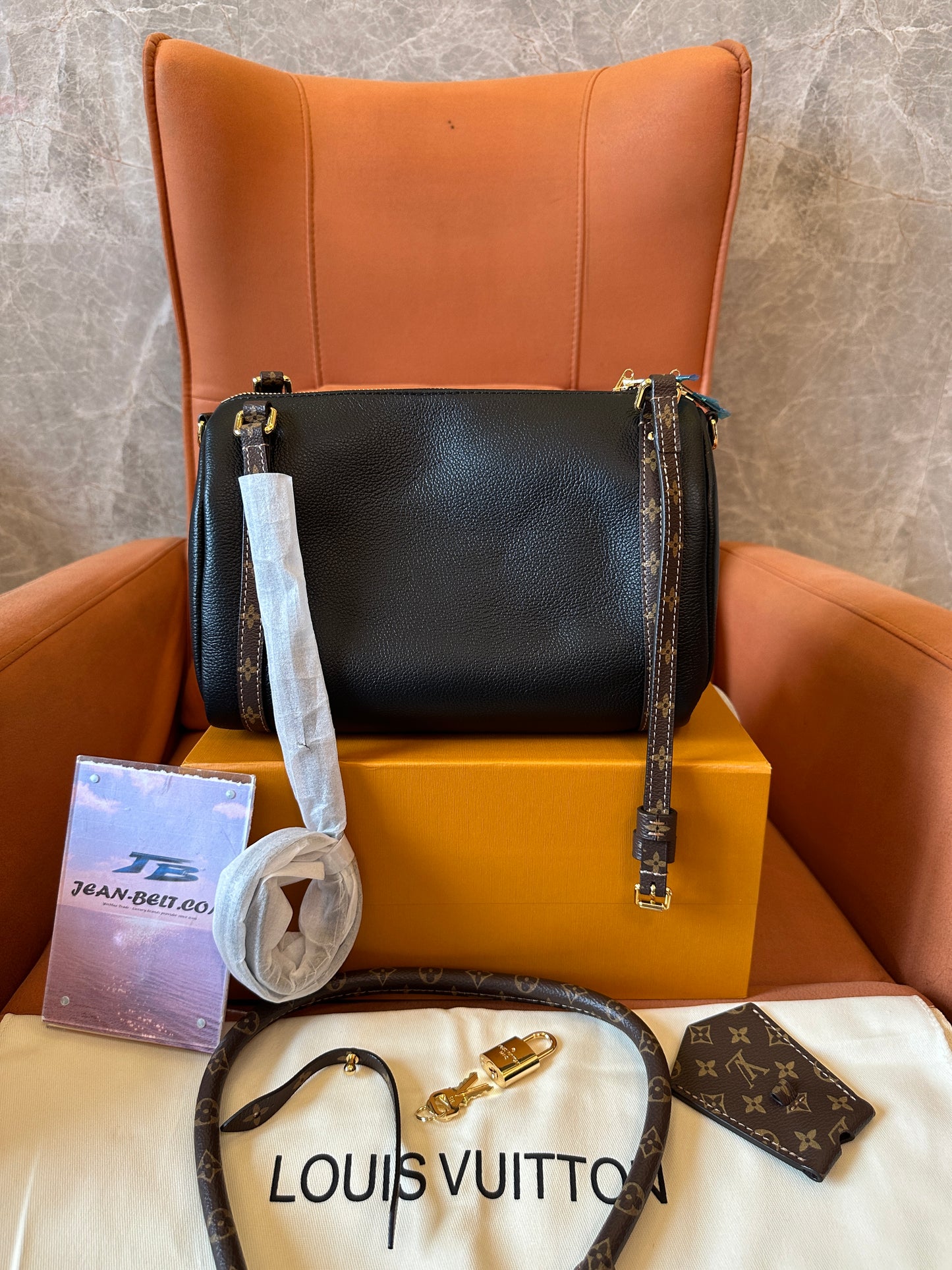 Louis Vuitton Speedy Bandoulière Black Leather Bag