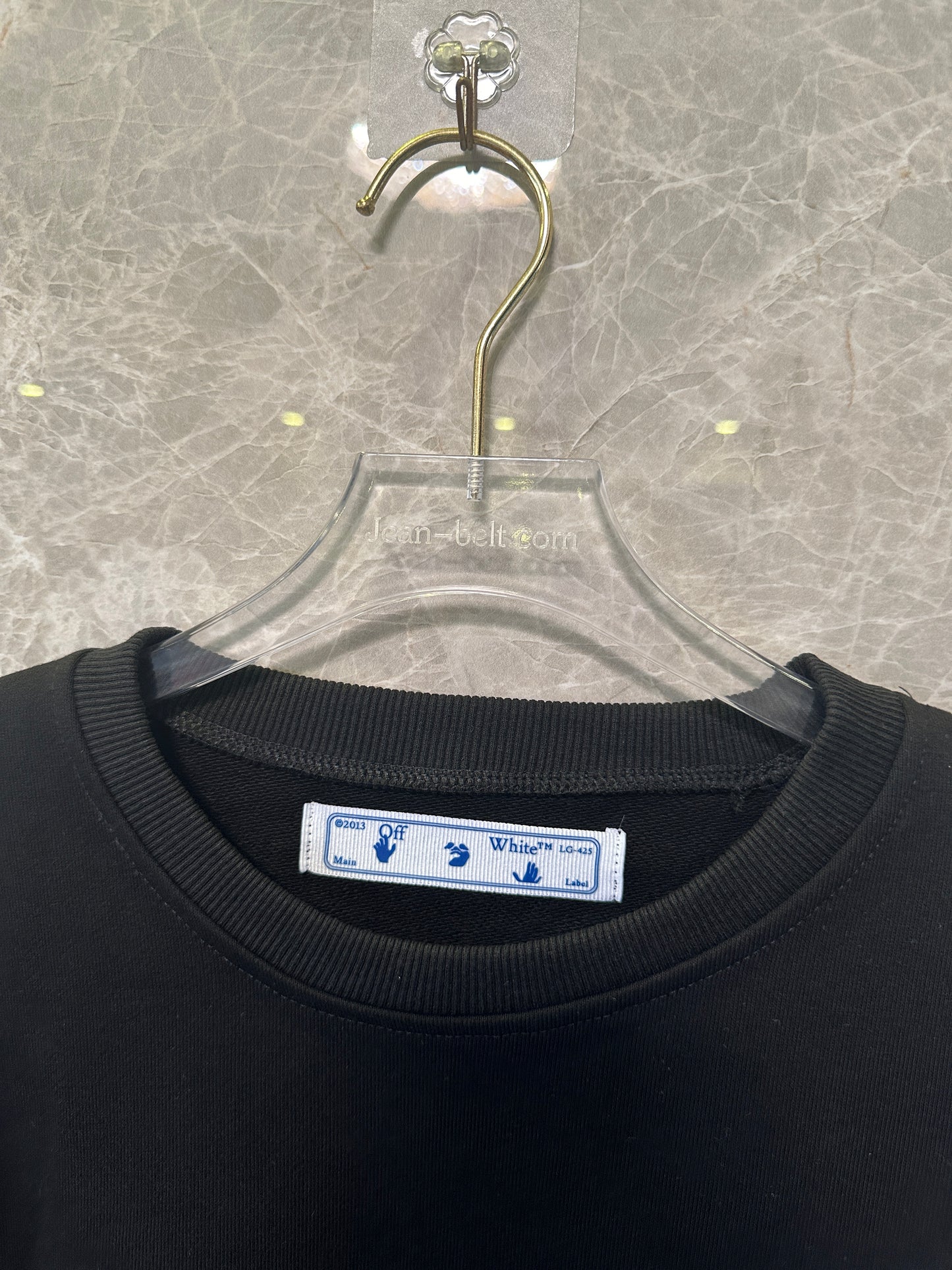 Off-White Spray Arrow Black Crewneck Sweatshirt