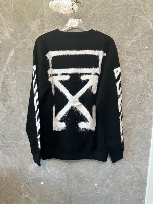 Off-White Spray Arrow Black Crewneck Sweatshirt