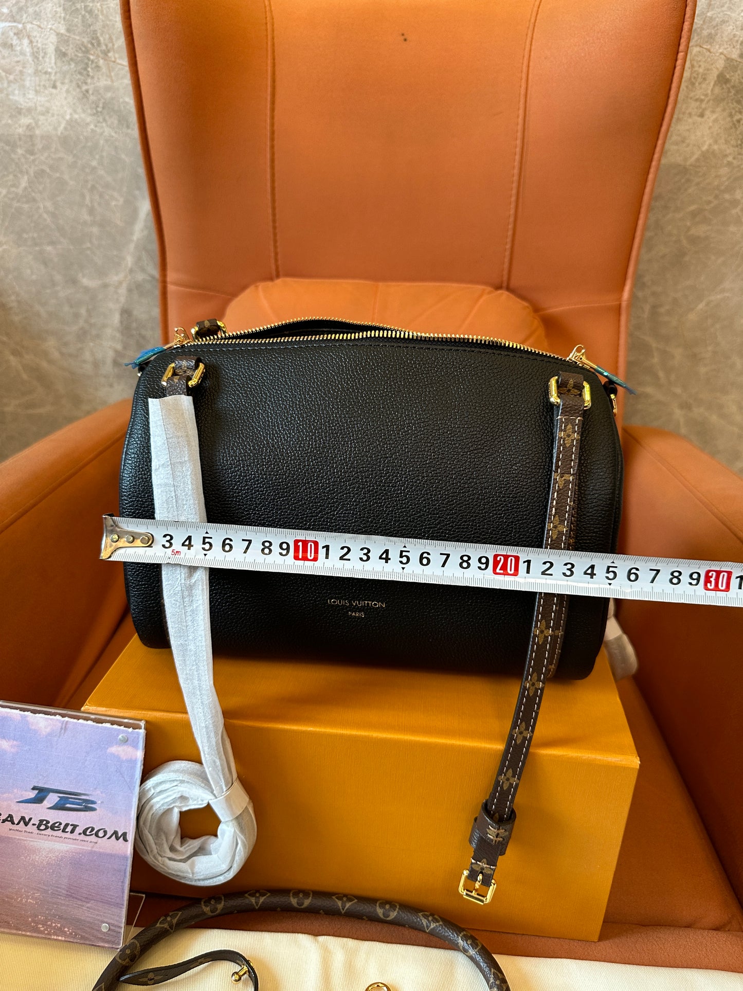 Louis Vuitton Speedy Bandoulière Black Leather Bag