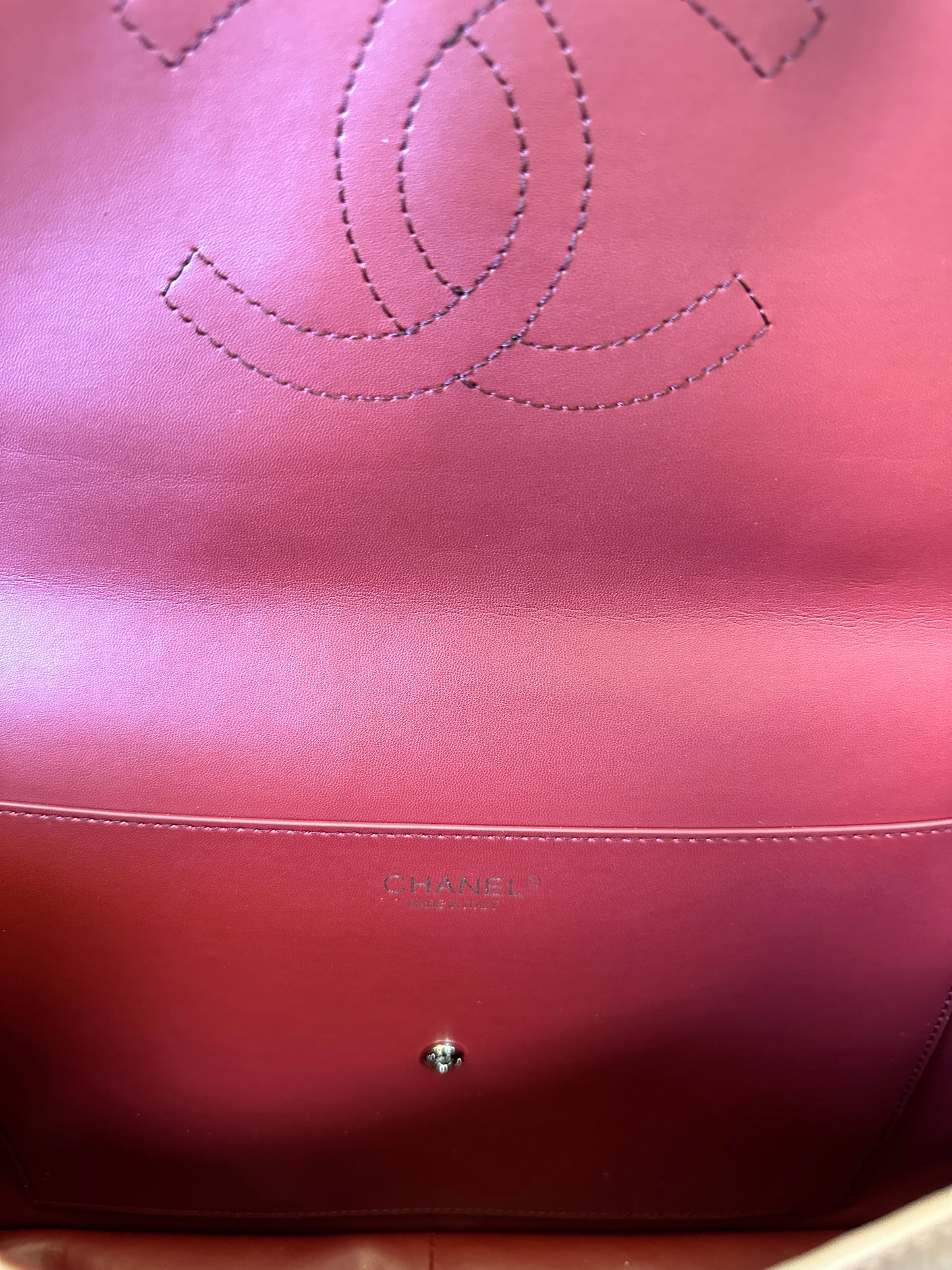 Chanel Caviar Leather Flap Bag Taupe Grey