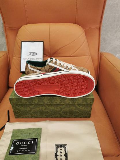 Tênis Gucci Tennis 1977 GG bege