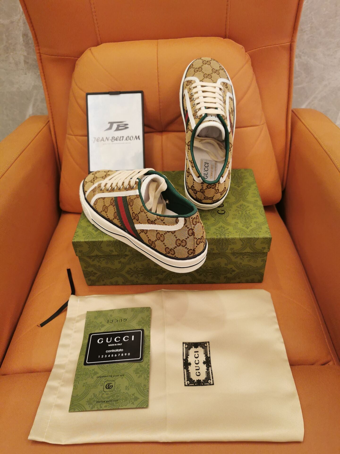 Tênis Gucci Tennis 1977 GG bege