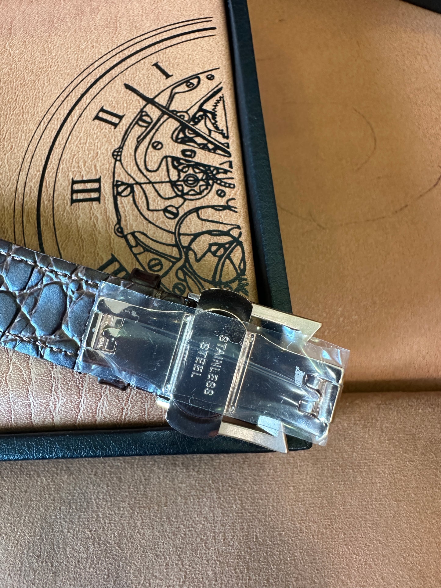 Vacheron Constantin Tourbillon Men’s Watch with Diamond Bezel and Brown Leather Strap