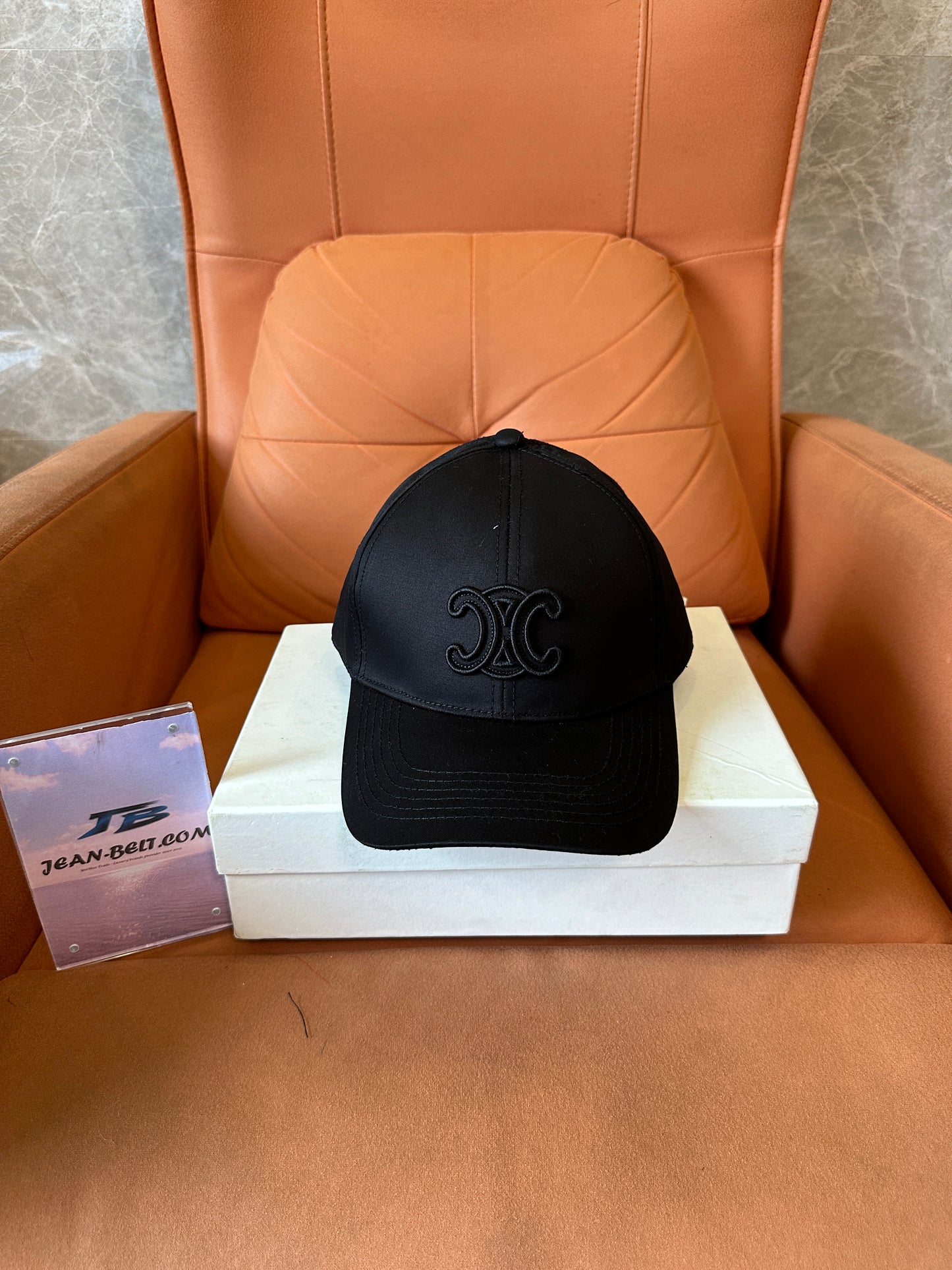 Celine Black Embroidered Triomphe Cap – Unisex Adjustable Baseball Hat