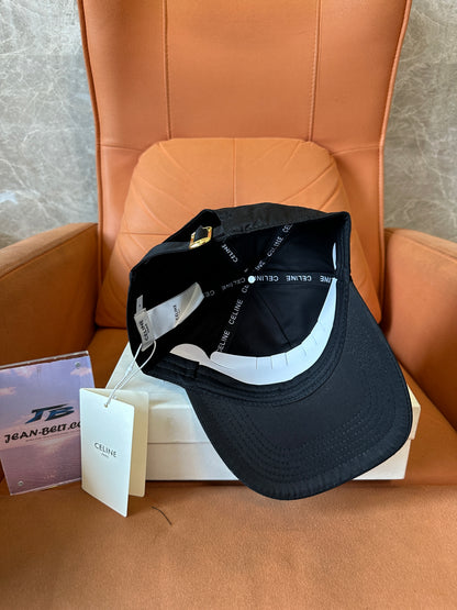 Celine Black Embroidered Triomphe Cap – Unisex Adjustable Baseball Hat