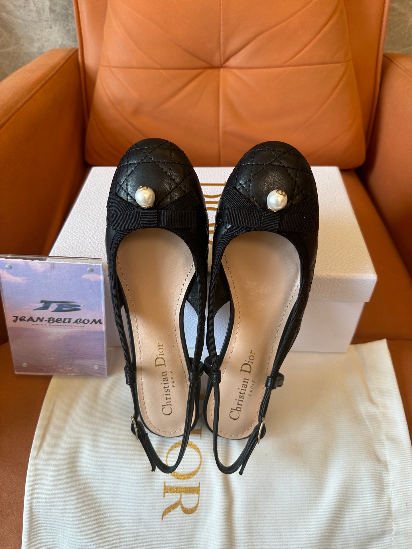 Christian Dior Black Quilted Slingback Pumps