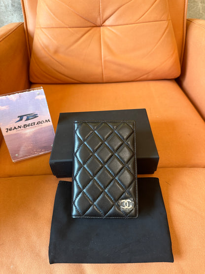 Chanel Bi-Fold Card Holder Wallet – Brown Burgundy Leather Finish