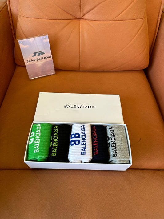 Balenciaga Cotton Socks 5-Pair Set – Multicolor