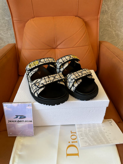 Christian Dior Dway Tweed Sandals