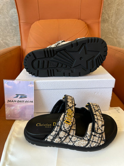 Christian Dior Dway Tweed Sandals