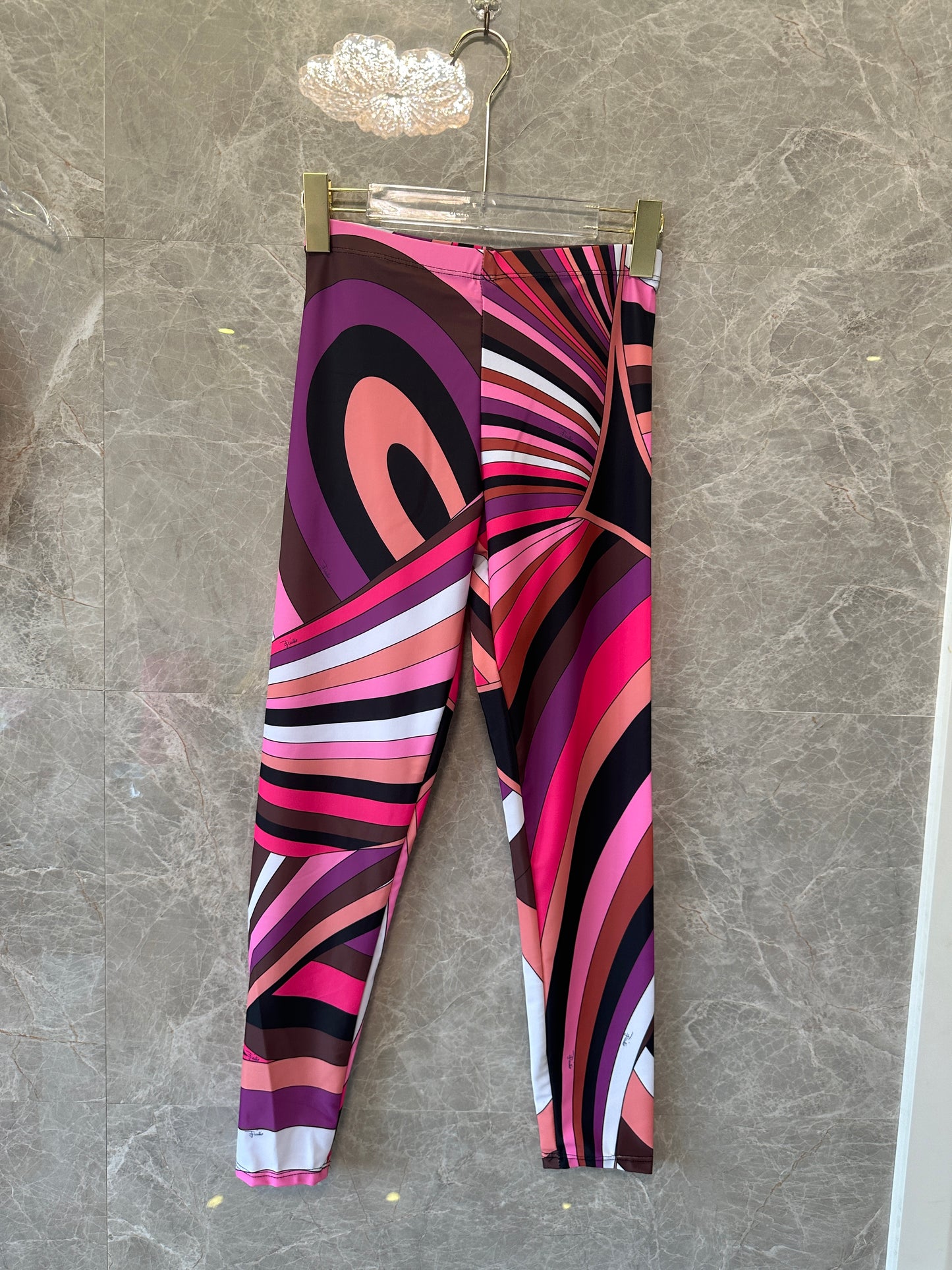 Pucci Women’s Printed Sports Bra & Leggings Set – Pink Multicolor