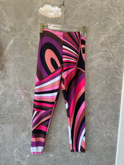 Pucci Women’s Printed Sports Bra & Leggings Set – Pink Multicolor