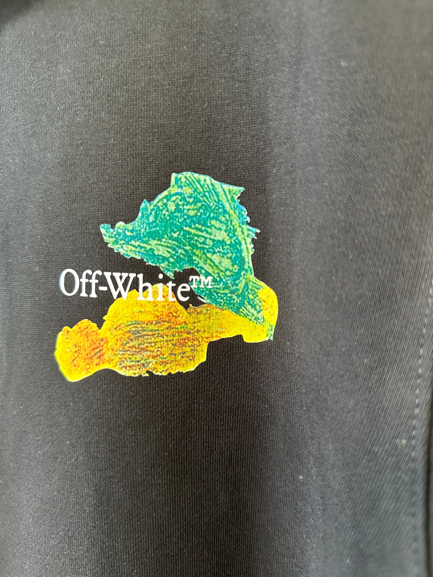 Off-White multicolor brushstroke arrows hoodie