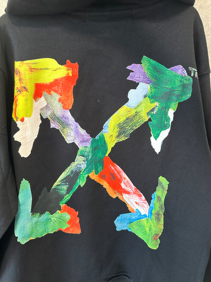 Off-White multicolor brushstroke arrows hoodie