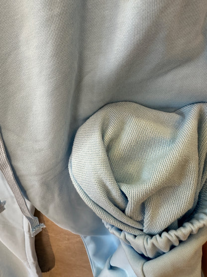 Chrome Hearts Light Blue Gothic Graphic Jogger Sweatpants