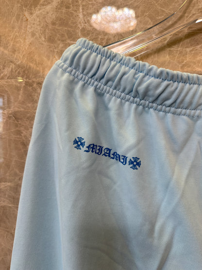 Chrome Hearts Light Blue Gothic Graphic Jogger Sweatpants