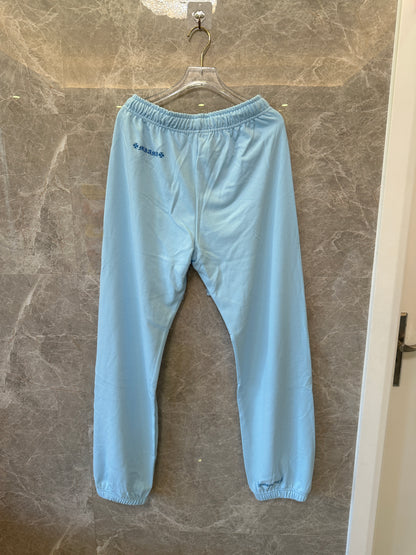 Chrome Hearts Light Blue Gothic Graphic Jogger Sweatpants