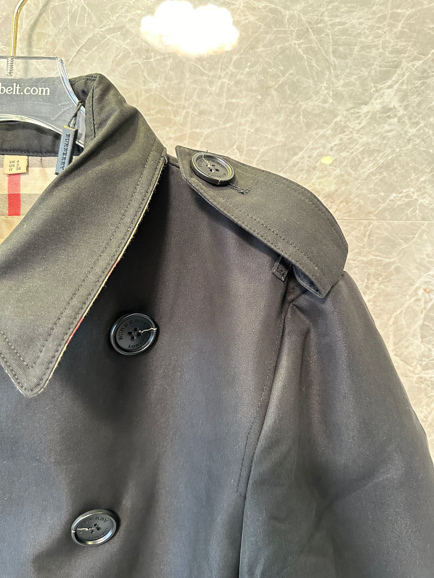 Burberry Classic Black Double-Breasted Trench Coat
