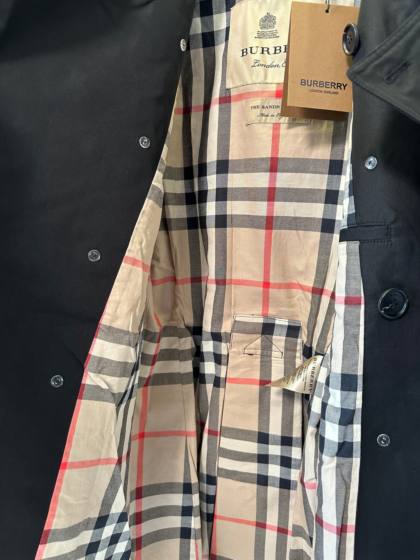 Burberry Classic Black Double-Breasted Trench Coat