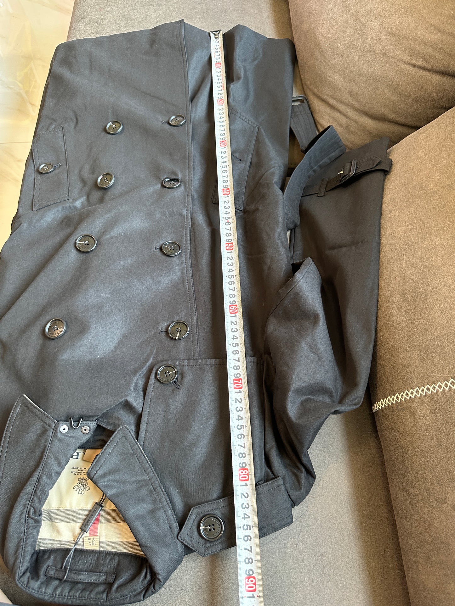 Burberry Classic Black Double-Breasted Trench Coat