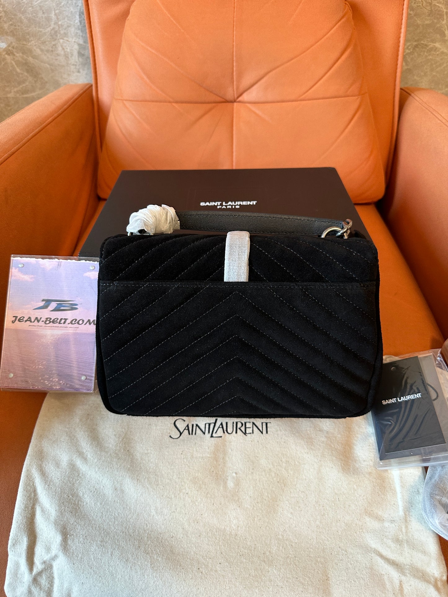 Saint Laurent Black Fringe Shoulder Bag